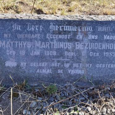 BEZUIDENHOUT Matthys Marthinus 1908-1953