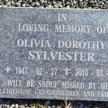 SYLVESTER John Abraham 1940-1975 &amp; Olivia Dorothy 1947-2010