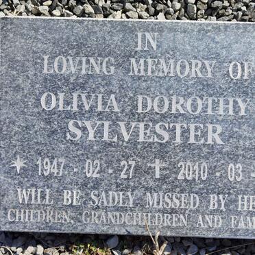 SYLVESTER John Abraham 1940-1975 &amp; Olivia Dorothy 1947-2010