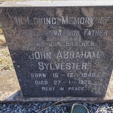 SYLVESTER John Abraham 1940-1975 &amp; Olivia Dorothy 1947-2010
