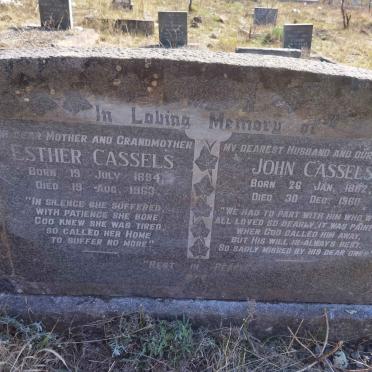 CASSELS John 1892-1960 &amp; Esther 1894-1963