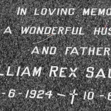 SAUNDERS William Rex 1924-1990