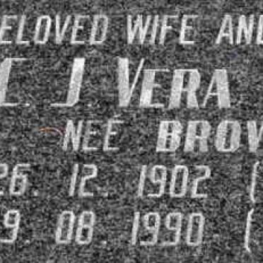 BELL C.J. Vera nee BROWN 1902-1990