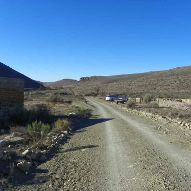 1. Overview of old ruins near cemetery