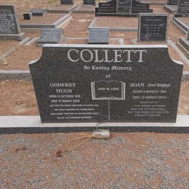 COLLETT Godfrey Hugh 1918-2009 &amp; Joan BLADEN 1922-2010