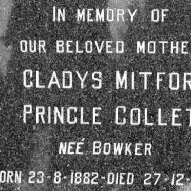 COLLETT Gladys Mitford Pringle nee BOWKER 1882-1987