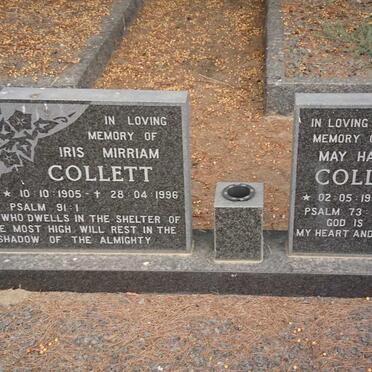 COLLETT Iris Mirriam 1905-1996 :: COLLETT May Harriet 1903-1989