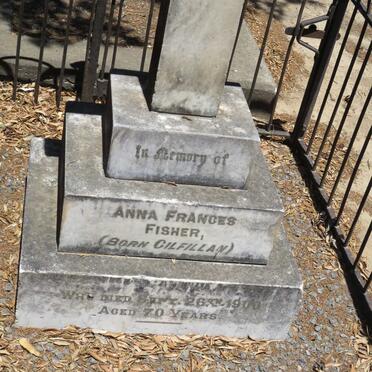 FISHER Anna Frances nee GILFILLAN -1900