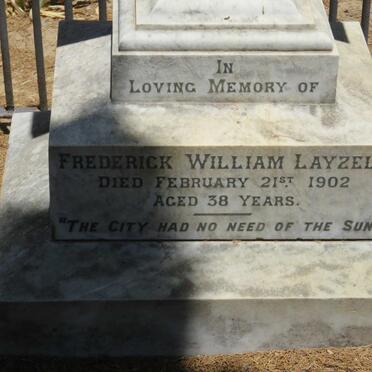 LAYZELL Frederick William -1902