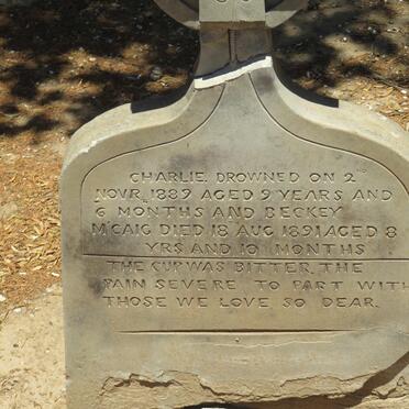 M'CAIG Charlie -1889 :: M'CAIG Beckey -1891