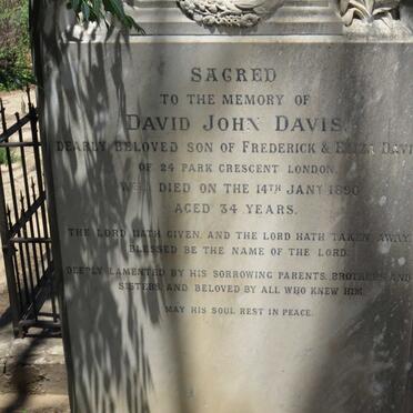 DAVIS David John -1890