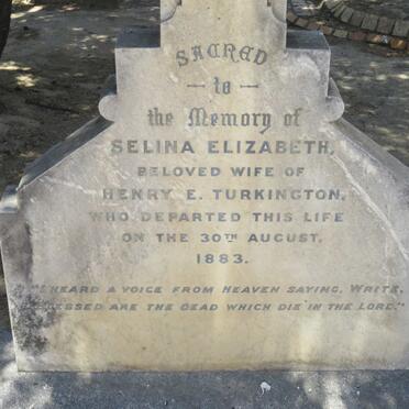 TURKINGTON Selina Elizabeth  -1883