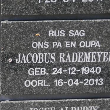 RADEMEYER Jacobus 1940-2013