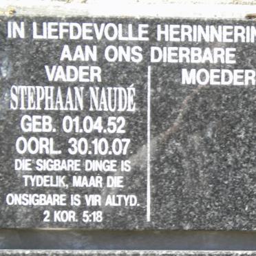 NAUDE Stephaan 1952-2007