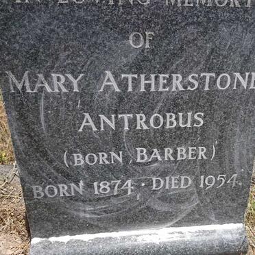 ANTROBUS Geoffrey Edward 1868-1958 &amp; Mary ATHERSTONE nee BARBER 1874-1954