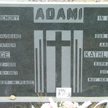 ADAMI George 1891-1967 &amp; Kathleen Veronica MILLAD 1903-1984