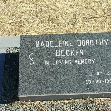 BECKER Madeleine Dorothy 1911-1995