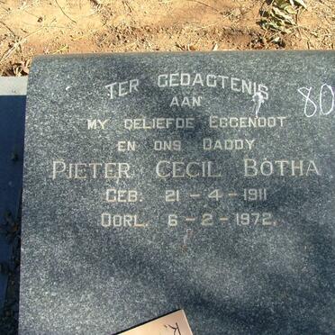 BOTHA Pieter Cecil 1911-1972