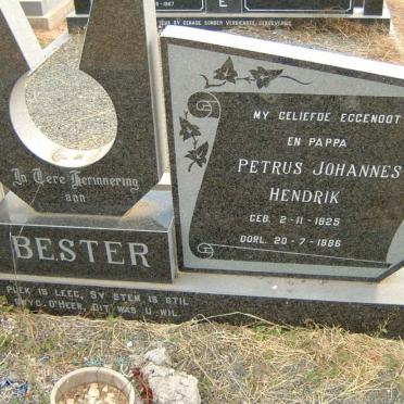 BESTER Petrus Johannes Hendrik 1925-1986