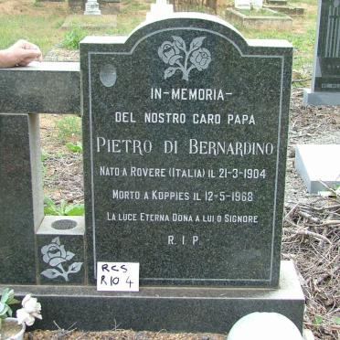 BERNARDINO Pietro, di 1904-1968