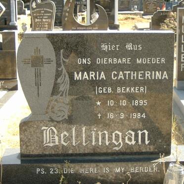 BELLINGAN Maria Catherina nee BEKKER 1895-1984