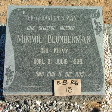 BEUNDERMAN Mimmie nee KEEVY -1936