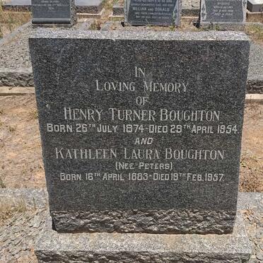 BOUGHTON Henry Turner 1874-1954 &amp; Kathleen Laura PETERS 1883-1957