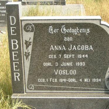 BEER Anna Jacoba, de 1944-1993 :: DE BEER Vosloo 1941-1994