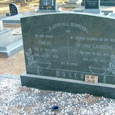 BOSCH Edmund 1883-1970 &amp; Susanna Catherina KOK 1894-1964