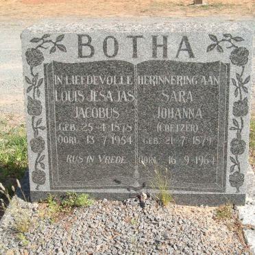 BOTHA Louis Jesajas Jacobus 1878-1954 &amp; Sara Johanna COETZER 1879-1964