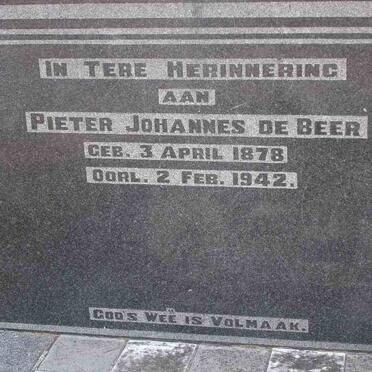 BEER Pieter Johannes, de 1878-1942