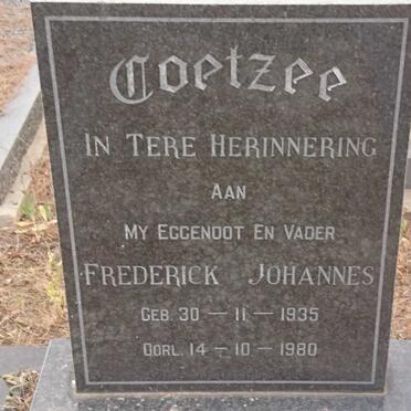 COETZEE Frederick Johannes 1935-1980