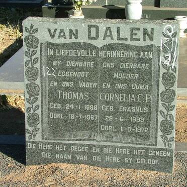 DALEN Thomas, van 1888-1967 &amp; Cornelia C.P. ERASMUS 1898-1972