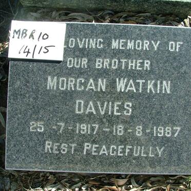 DAVIES Morgan Watkin 1917-1987