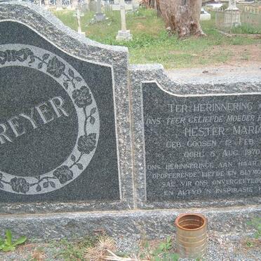 DREYER Thomas Frederick Johannes 1887-1958 &amp; Hester Maria GOOSEN 1897-1970