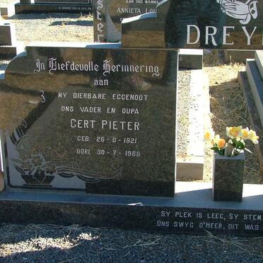 DREYER Gert Pieter 1921-1988 &amp; Johanna Catharina BERNARD 1922- 