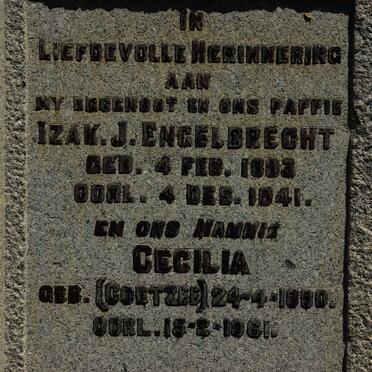 ENGELBRECHT Izak J. 1893-1941 &amp; Cecilia COETZEE 1890-1961