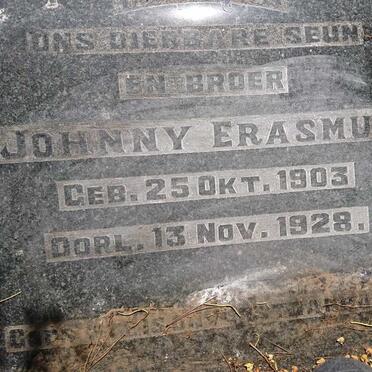 ERASMUS Johnny 1903-1928