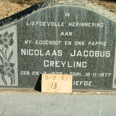 GREYLING Nicolaas Jacobus 1932-1977