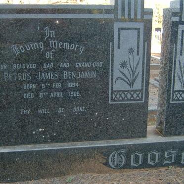 GOOSEN Petrus James Benjamin 1894-1965 &amp; Maria NOORCROFT 1898-1955