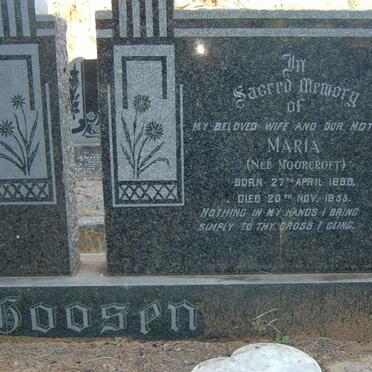 GOOSEN Petrus James Benjamin 1894-1965 &amp; Maria NOORCROFT 1898-1955