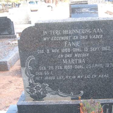 GROBLER Fanie 1888-1963 &amp; Martha 1889-1976