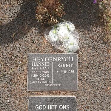 HEYDENRYCH Sakkie 1936- &amp; Hannie ELS 1938-2013