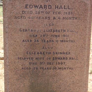 HALL Edward -1885 &amp; Elizabeth SKINNER - 1907 :: HALL Gertrude Elizabeth  -1901