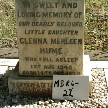 HUME Glenna Merleen 1938-1945