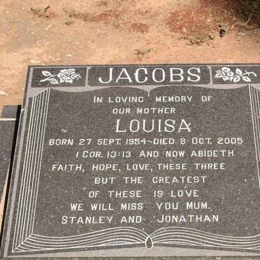 JACOBS Louisa 1954-2005