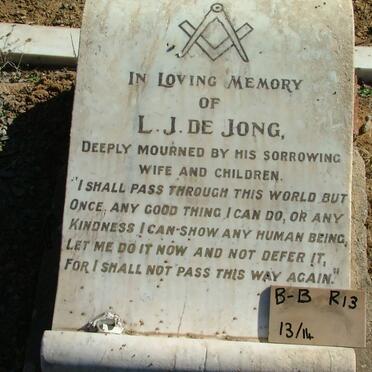 JONG L.J., de 