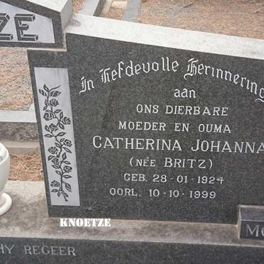 KNOETZE Hendrik Johannes 1920-1975 &amp; Catherina Johanna BRITZ 1924-1999