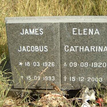 K? James Jacobus 1926-1993 &amp; Elena Catharina 1920-2003