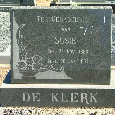 KLERK Susie, de 1888-1971